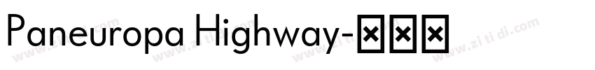 Paneuropa Highway字体转换